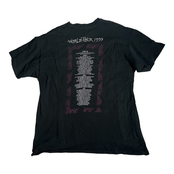 Vintage JIMMY PAGE & ROBERT PLANT WORLD TOUR 1995 TEE SHIRT SIZE XL - Picture 2 of 5